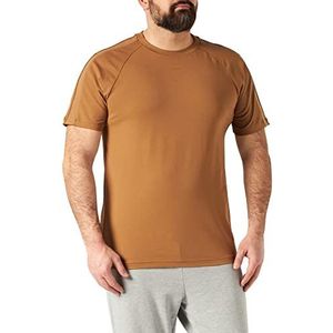 BOSS Heren T-shirt Tee Tape Katoen Stretch met logostrepen, Medium Brown216, XS, Medium Brown216