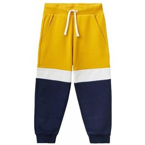 United Colors of Benetton Pantalon unisexe pour enfant et adolescent, Blu Scuro E Giallo Ocra 252, 146