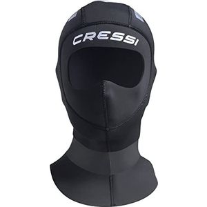 Cressi Orust Uniseks hoodie met capuchon, zwart/zilver, maat M/3, 5 mm