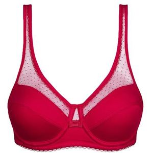 DIM Met beugels Generous Biologisch Katoen X1 Damesbeha (1 stuk), Cherry rood