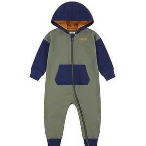 Levi's Lvn Colorblock Coverall 6ej103 Jumpsuit voor babyjongens, Olivijn groen