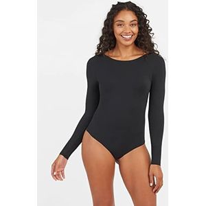 Spanx Scoop Neck Bodysuit Dames T-shirt, Classic Black, XL, Zwart