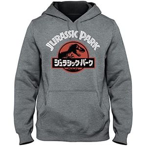 Sweat-Shirt Jurassic Park - Japanese Logo, Gris Chiné, M