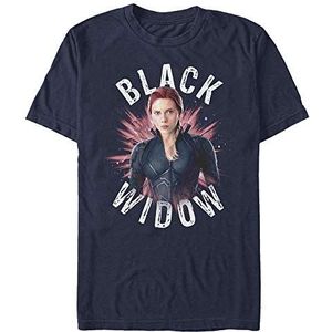 Marvel Avengers Unisex T-shirt met korte mouwen Endgame-Black Widow Burst Organic, Navy Blue, XXL, marineblauw