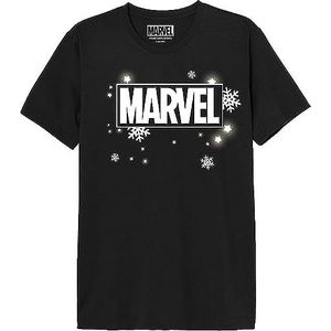 Marvel Heren T-shirt, Zwart, S, zwart.