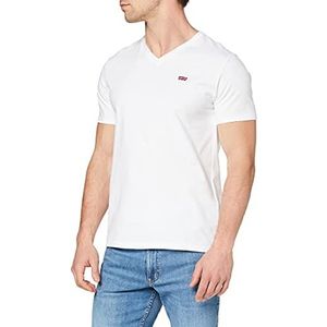Levi's Original Housemark T-shirt met V-hals voor heren (1 stuk), Wit