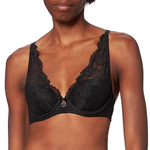 Emporio Armani Padded Bra Eternal Lace damesbeha, gevoerd, zwart.