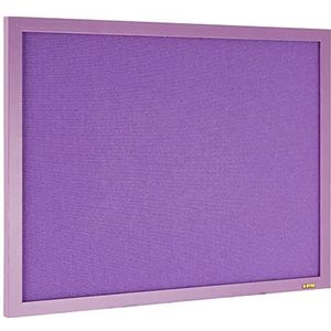 Bi-Office Lavender - Prikbord met stoffen oppervlak paars, frame van MDF, lavendel, 60 x 45 cm