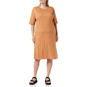Armani Exchange Midi-jurk voor dames met logo op de voorzijde, Oranje