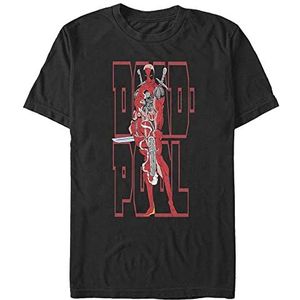Marvel Deadpool T-shirt Deadpool Issues Organic T-shirt met korte mouwen, uniseks, zwart.