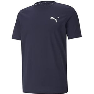 PUMA T-shirt met logo, klein actief voor heren, verpakking van 1 stuks, Pauw Blauw