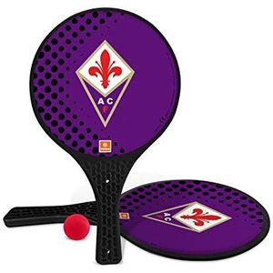 Mondo Toys - 2 rackets van kunststof - rubberen bal - strandspel voor kinderen en volwassenen - officiële A.C Florentina - uniseks - 15031