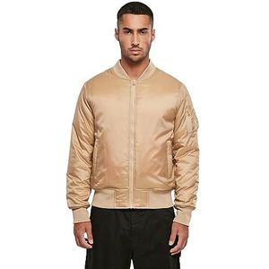 Build Your Brand Bomber jas heren, Effen beige