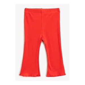 Koton Babygirls Leggings côtelés évasés avec taille élastique, Rouge (401), 18-24 Monate