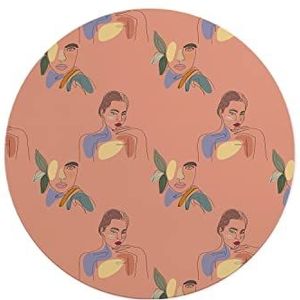 Questo Casa, Ronde muismat met antislip onderkant voor kantoor en thuis, diameter 22 cm