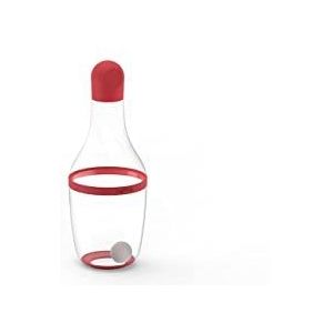Lékué dressing shaker uit siliconen in Tritan rood 180 ml
