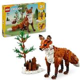 LEGO Creator 3-in-1 bosdieren: de rode vos, speelgoed verandert in uil of eekhoorn, speelset en decoratie, cadeau-idee voor jongens en meisjes vanaf 9 jaar 31154