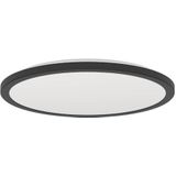 EGLO connect.z Smart Home Rovito-Z led-badkamerplafondlamp, ZigBee, app en spraakbediening, Alexa, warm wit - koud wit, RGB, dimbaar, zwart, IP44, Ø 39 cm