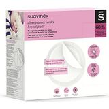 Suavinex, Wegwerp borstvoedingspads, extra dun en zeer absorberend, 60 stuks in afzonderlijke zakjes van 2 stuks