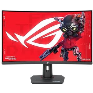 ASUS ROG Strix XG32WCMS Gaming Monitor 32 inch (2560 x 1440, gebogen, 280 Hz (meer dan 144 Hz), Fast VA, Extreme Low Motion Blur Sync, USB Type-C, DisplayWidget Center, statiefverbinding, HDR