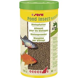 Sera Pond Insect Nature (2 mm) 1000 ml biologische boter of goudvisvoer van duurzaam insectenmeel als eiwitbron, zonder kleur- en conserveringsmiddelen