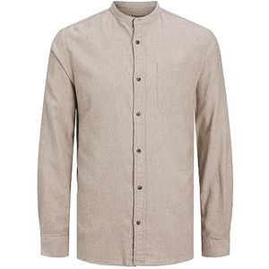 Jack & Jones Jjeband Ls Sn Gemengd T-shirt voor heren, Crème