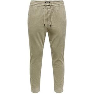 ONLY & SONS Onslinus 9912 Cropped Cord Noos herenbroek, Chincilla