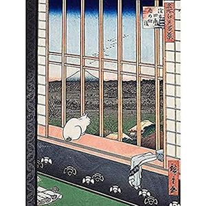 Fine Art Prints Hiroshige Champ Asakusa 100 uitzichten Edo Kat Vintage Schilderij Kunst Canvas Print Premium Wanddecoratie Poster 40,6 x 30,5 cm