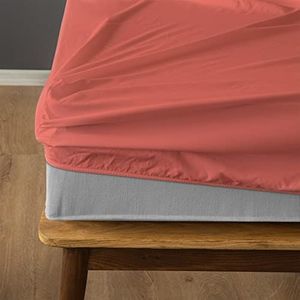 Komfortec Hoeslaken 90 x 200 cm voor boxspringbedden tot 15 cm - 30 cm matrashoogte, poeder