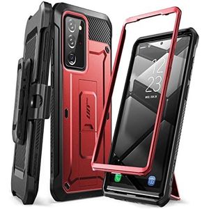 SUPCASE Unicorn Beetle Pro Series robuuste hoes met standaard voor Samsung Galaxy Note 20 Ultra (2020) 6,9 inch, metallic rood