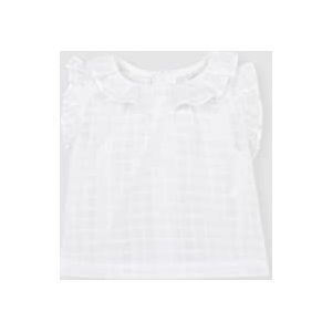 Gocco Camisa Manga Volante Con Flores Hemd Business Unisex Baby Blanco Roto 0 maanden, blanco roto