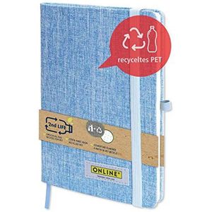 Online 04071/6 notitieboek DIN A5 2nd Life met gerecyclede PET-envelop voor een schone omgeving, FSC-papier, 80 g/m², gestippeld, 96 vellen