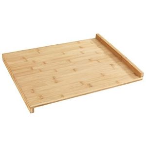 WENKO Snijplank met geleidingsrand, keukenplank met geleidingsliniaal, bamboe, 45 x 1,5 x 35 cm, bruin