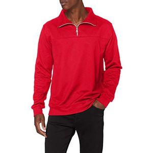Trigema Sweatshirt met ritssluiting sweatshirt, heren, rood (kers 036), S, rood (kersen 036)