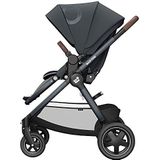 Maxi-Cosi Adorra² kinderwagen, comfortabele, inklapbare combi-kinderwagen met boodschappenmand en meerdere zitposities, bruikbaar vanaf de geboorte tot ca. 4 jaar (0-22 kg), essentieel grafiet, grijs