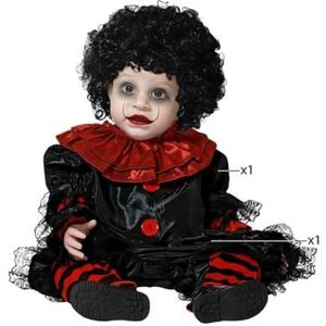 Atosa clown kostuum zwart kind baby 6-12 maanden