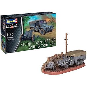 1:76 Revell 03344 Krupp Protze KFZ 69 with 3,7cm Pak Plastic Modelbouwpakket