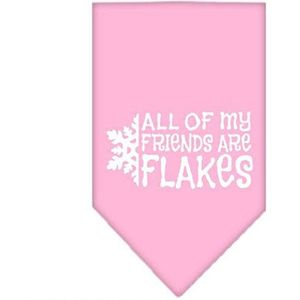 Mirage Pet Products All My Friends Are Flakes Screen Print halsdoek, maat L, lichtroze