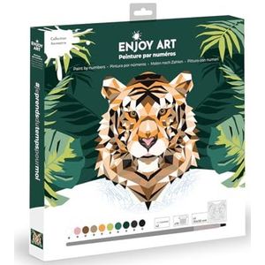ENJOY ART Schilderen op nummer, tijger, 30 x 30 cm