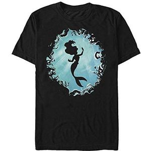 Disney The Little Mermaid-Ariels Grotto Organic T-shirt met korte mouwen, zwart, XXL, SCHWARZ