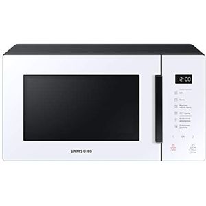 Samsung - Four micro-onde - Capacité 23 litres - 1100 W de puissance - Cuisson automatique et Home Dessert - Verre design - Modèle n. MG23T5018AW - Blanc