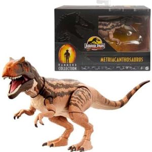 Mattel JURASSIC WORLD Metriacanthosaurus HLT26 Dinosaurus om te verzamelen met 17 bewegingspunten en gedetailleerd design, 30e verjaardag van Jurassic Park, voor kinderen vanaf 8 jaar
