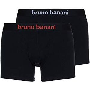 bruno banani 2 stuks retroshorts voor heren, zwart (zwart/wit/zwart/rood 1936), L, zwart (zwart/wit/zwart/rood 1936)