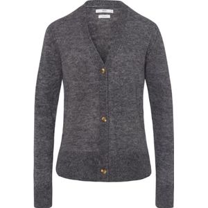 BRAX Style Alicia Alpaca Mix Solid Cardigan voor dames, grijs.