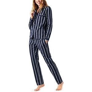 Schiesser Pyjama, lang, voor dames, blauw, maat 46, Blauw