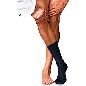 FALKE No. 7 M SO wol, effen, 1 paar herensokken (1 stuk), Blauw (Dark Navy 6370)