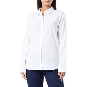 KAFFE Basic shirt voor dames met lange mouwen, regular fit, klassieke kraag, buttondown, Optisch Wit