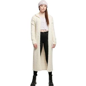 Urban Classics Dames capuchonpullover cardigan 5 kleuren maten XS-5XL, wit zand