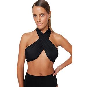 Trendyol Bikinitop met geblokkeerde kleur voor dames, zwart.