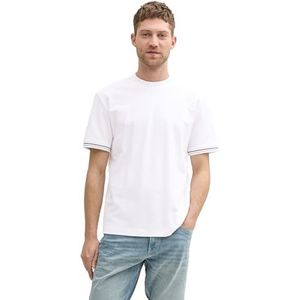 TOM TAILOR 1046883 T-shirt voor heren, Wit 20.000, 3XL